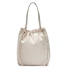 NWT Victoria Secret Drawstring Tote Bag Cream/White
